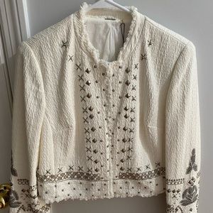 NWT Elie Tahari White Doris Embellished
Jacket Suit